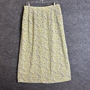 Vintage Maggie McNaughton Womens Floral Midi Skirt Size 1X Boho Cottage Core